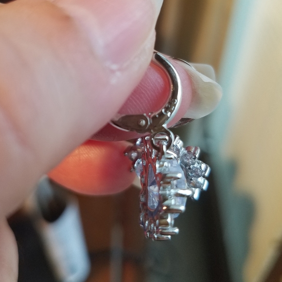 Swarovski Elements 925 Sterling Silver Heart Earrings NEW - Picture 8 of 15